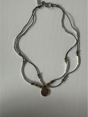 Lizzy James Silver Tone/ Gold Accent Tree of Life Pendant Necklace NWT